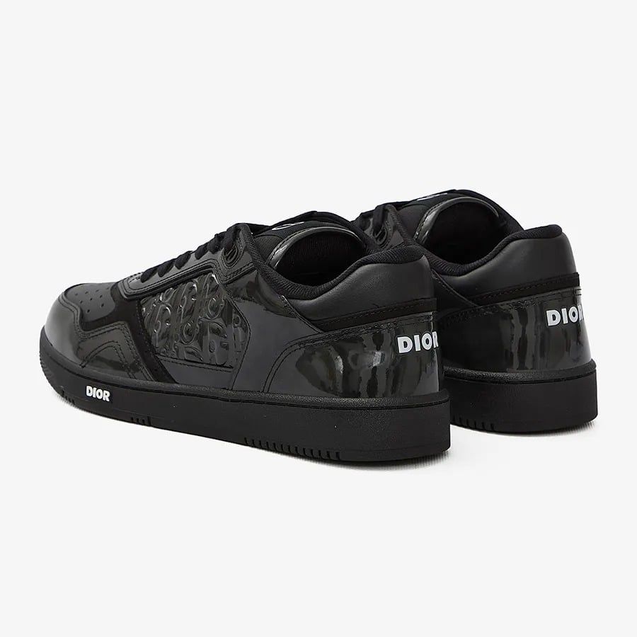  Giày Nam Dior B27 Patent Leather Sneakers 'Black' 