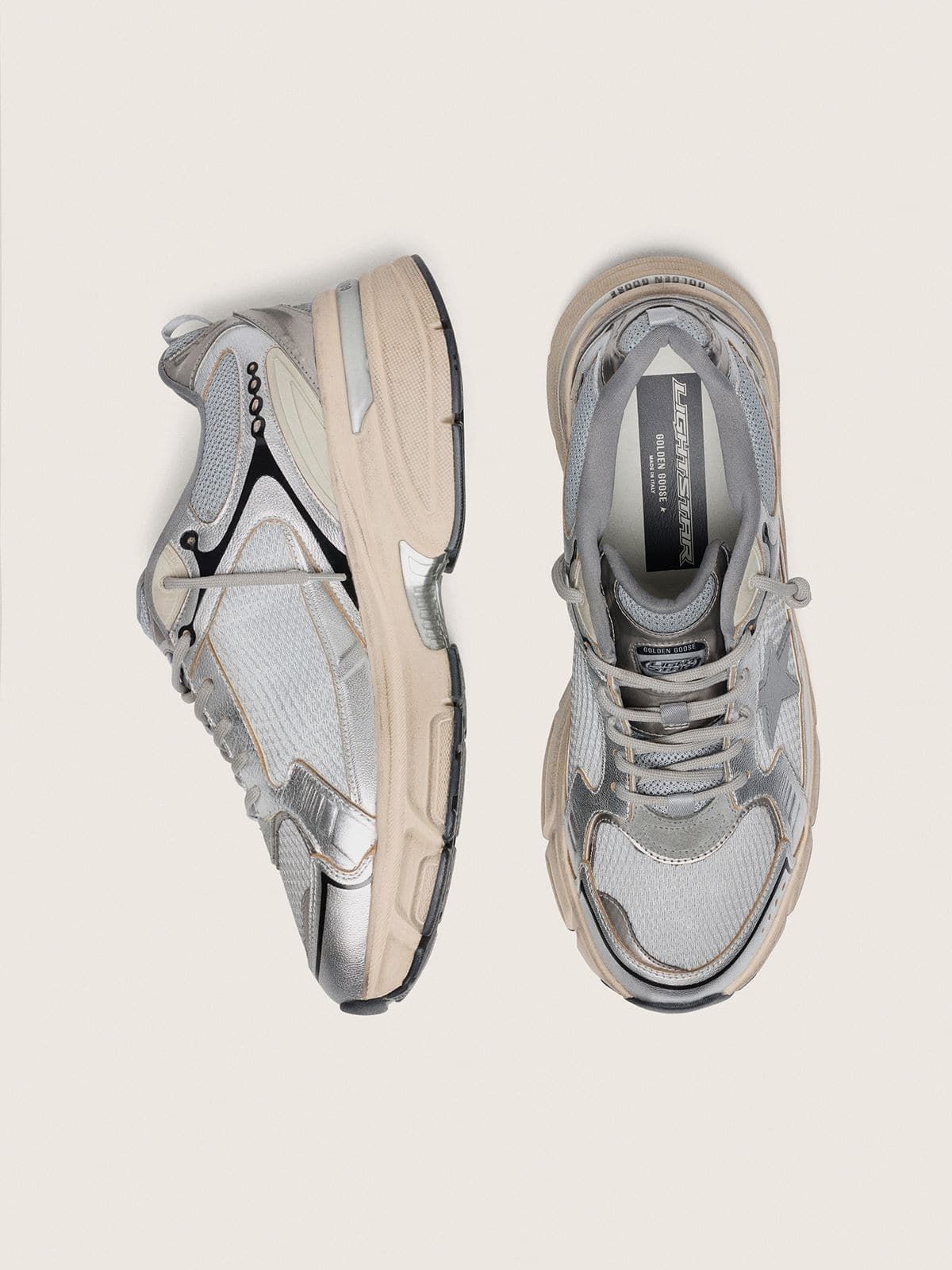  Giày Nam Golden Goose Lightstar 'Silver' 