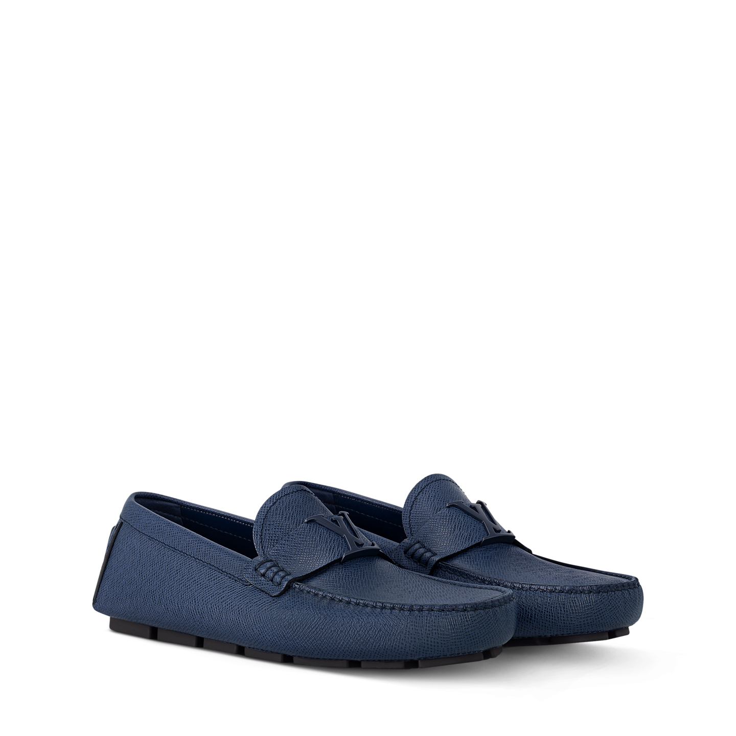  Giày Nam Louis Vuitton LV Monza Taïga Moccasins 'Marine' 