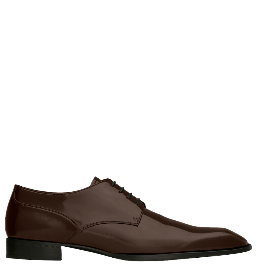  Giày Nam Saint Laurent Stanton Derbies 'Bordeaux' 