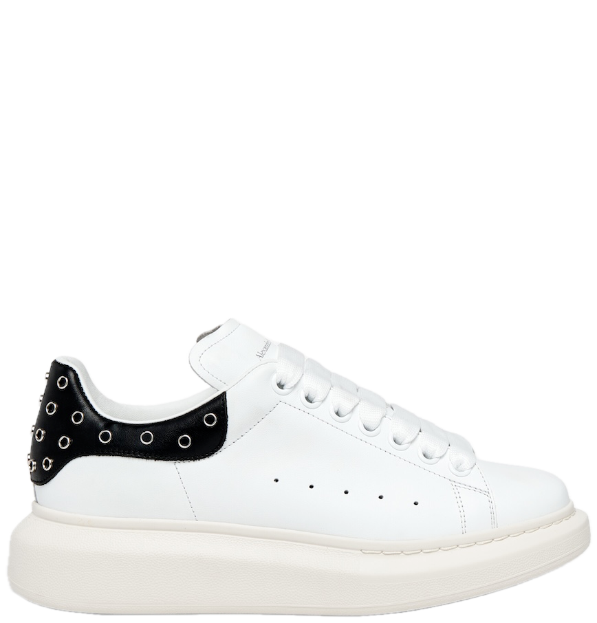  Giày Nữ Alexander McQueen Oversized 'White Black' 