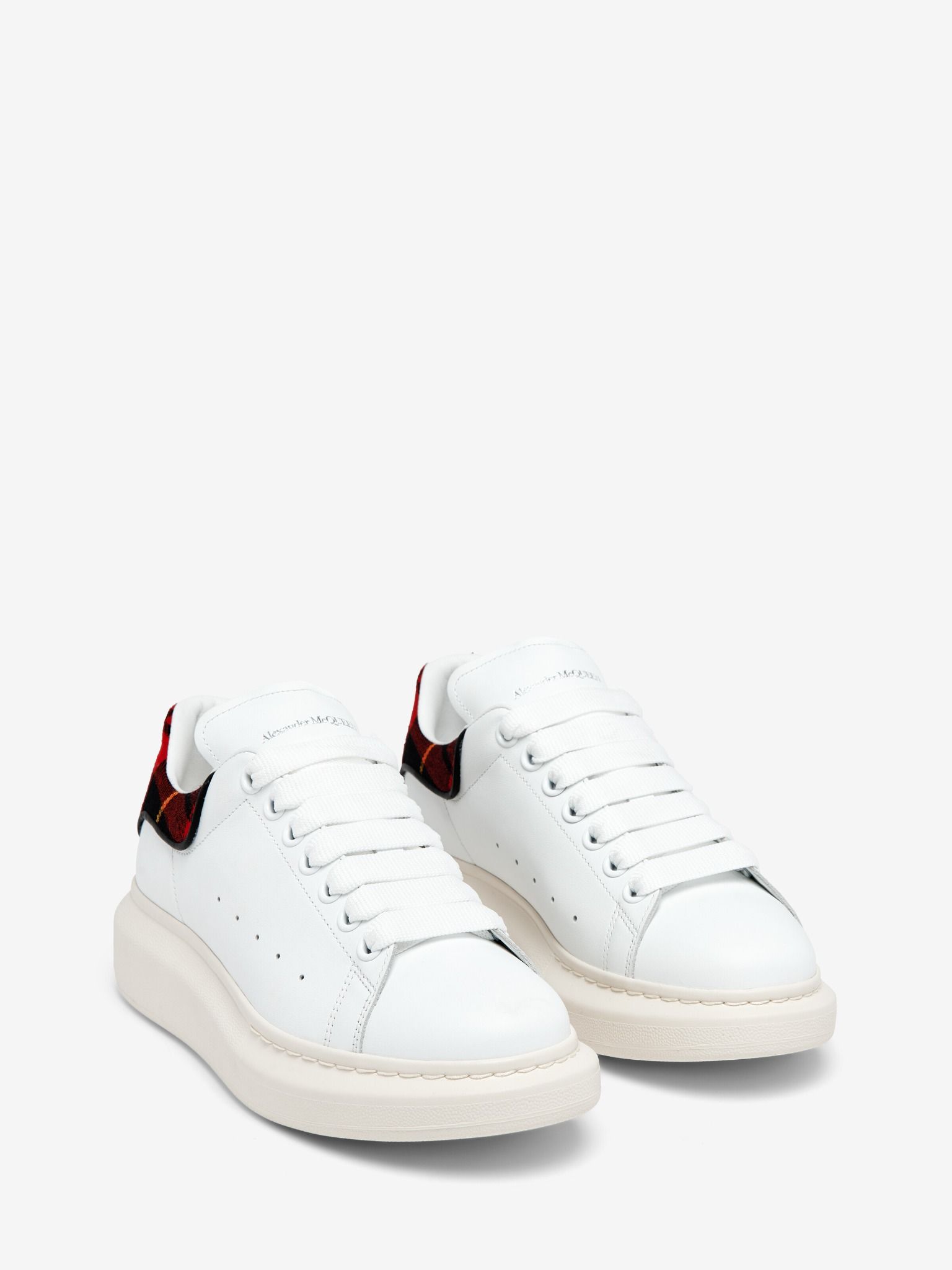  Giày Nữ Alexander McQueen Oversized 'White Red' 