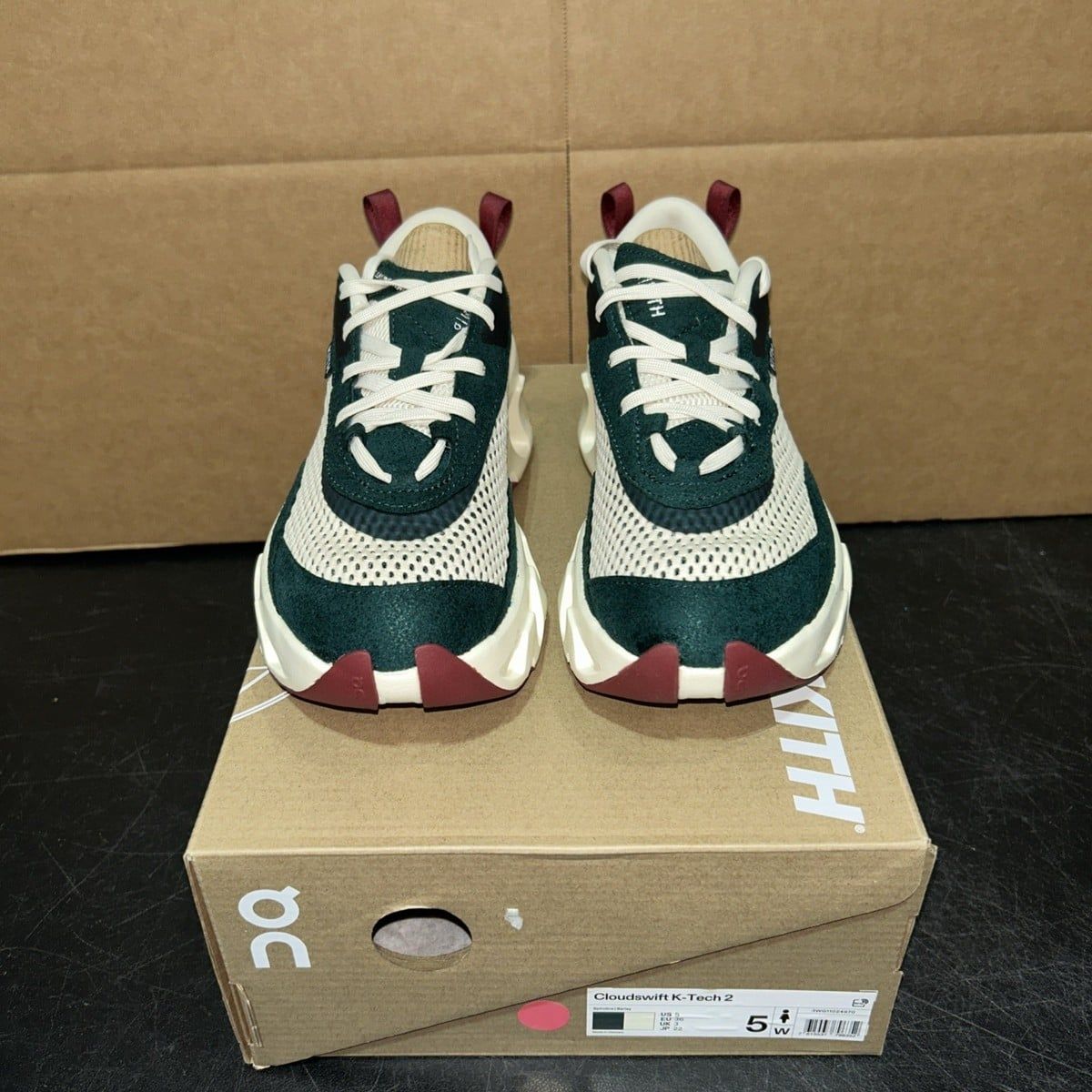  Giày Nữ On Running x KITH K-Tech 'Spirulina Barley' 