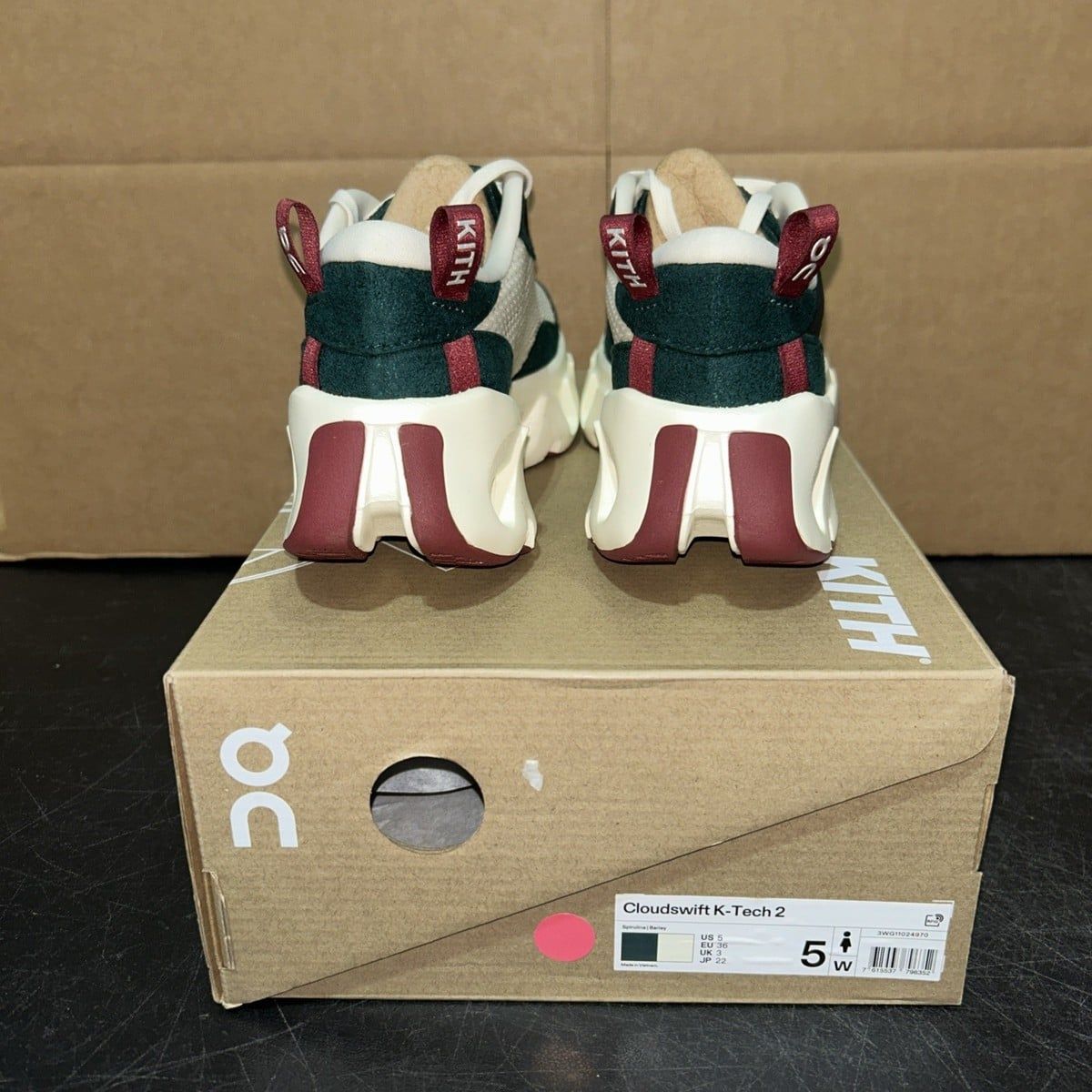  Giày Nữ On Running x KITH K-Tech 'Spirulina Barley' 