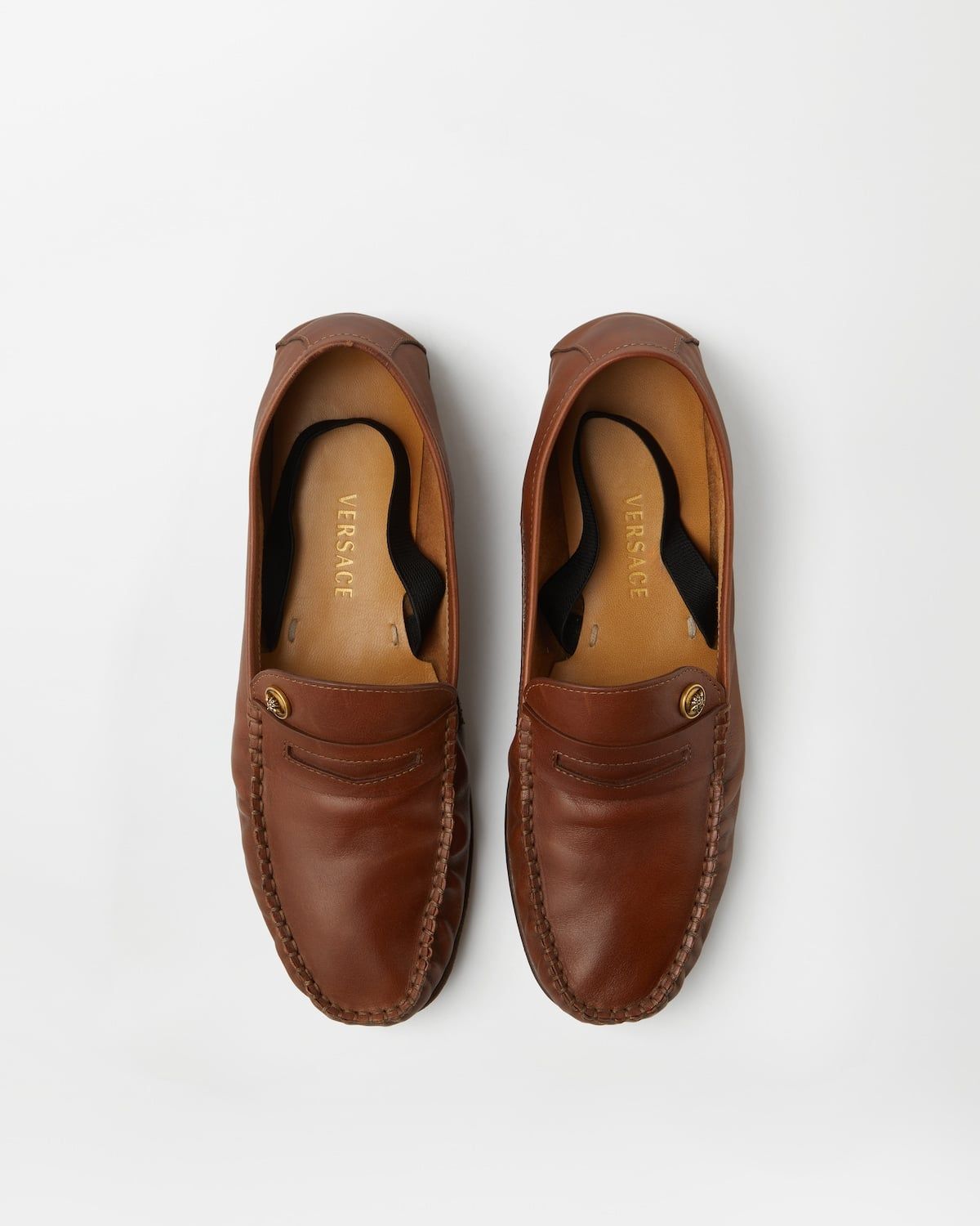  Giày Nữ Versace Guanto Moccassins 'Brown' 