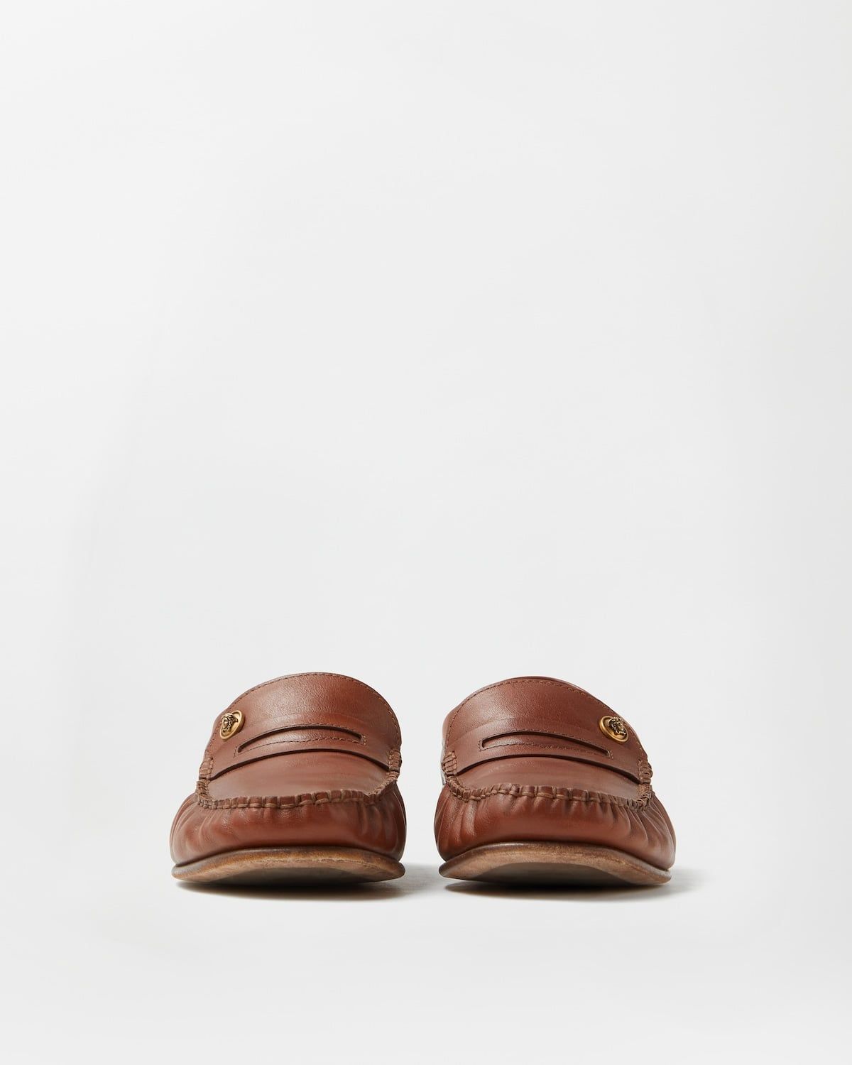  Giày Nữ Versace Guanto Moccassins 'Brown' 