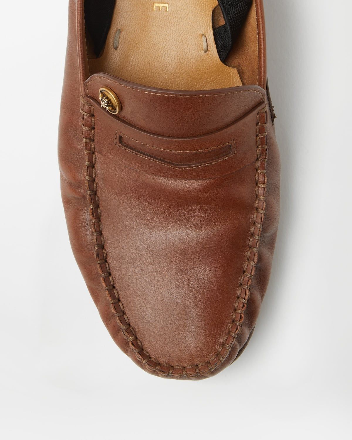  Giày Nữ Versace Guanto Moccassins 'Brown' 