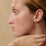  Khuyên Tai Nữ Hermes Mini Pop H 'Marron Glacé Gold' 