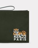  Túi Kenzo Happy Tiger Large Clutch 'Dark Khaki' 