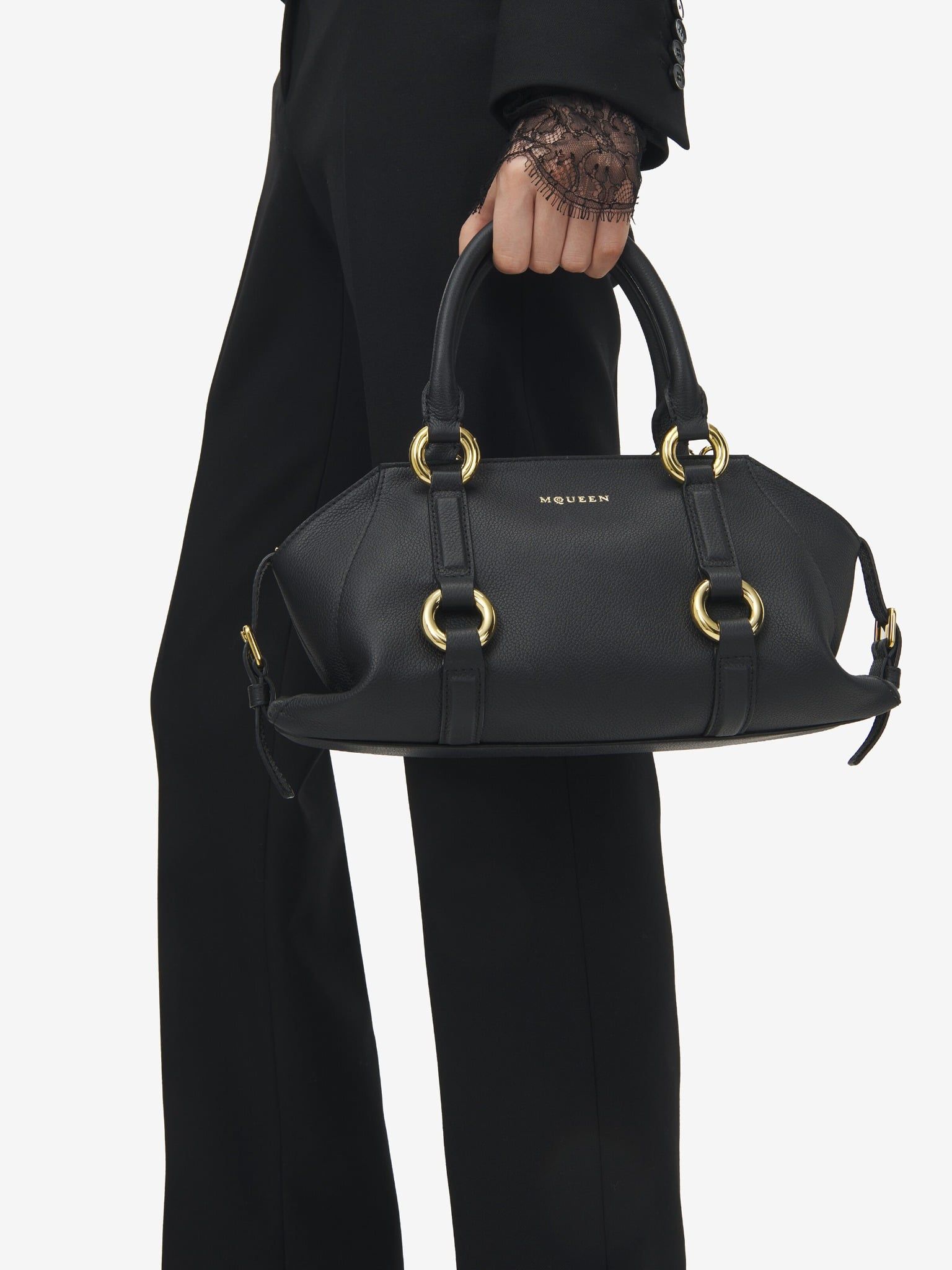  Túi Nữ Alexander McQueen Farringdon Bag 'Black' 