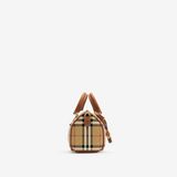  Túi Nữ Burberry Mini Check Bowling Bag 'Archive Beige' 