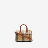  Túi Nữ Burberry Mini Check Bowling Bag 'Archive Beige' 
