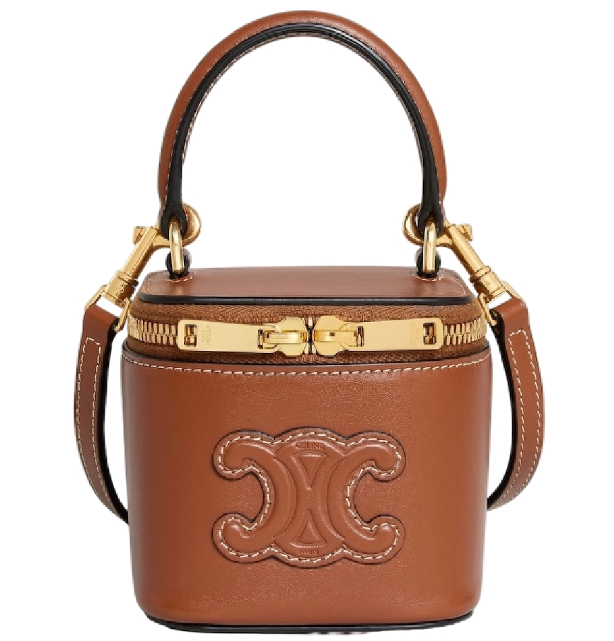 Túi Nữ Celine Mini Vanity Case Cuir Triomphe 'Tan' 