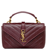  Túi Nữ Saint Laurent College Mini 'Deep Hot Wine' 