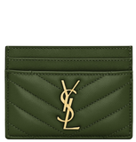  Ví Saint Laurent Cassandre Card Case 'Olive Wood' 