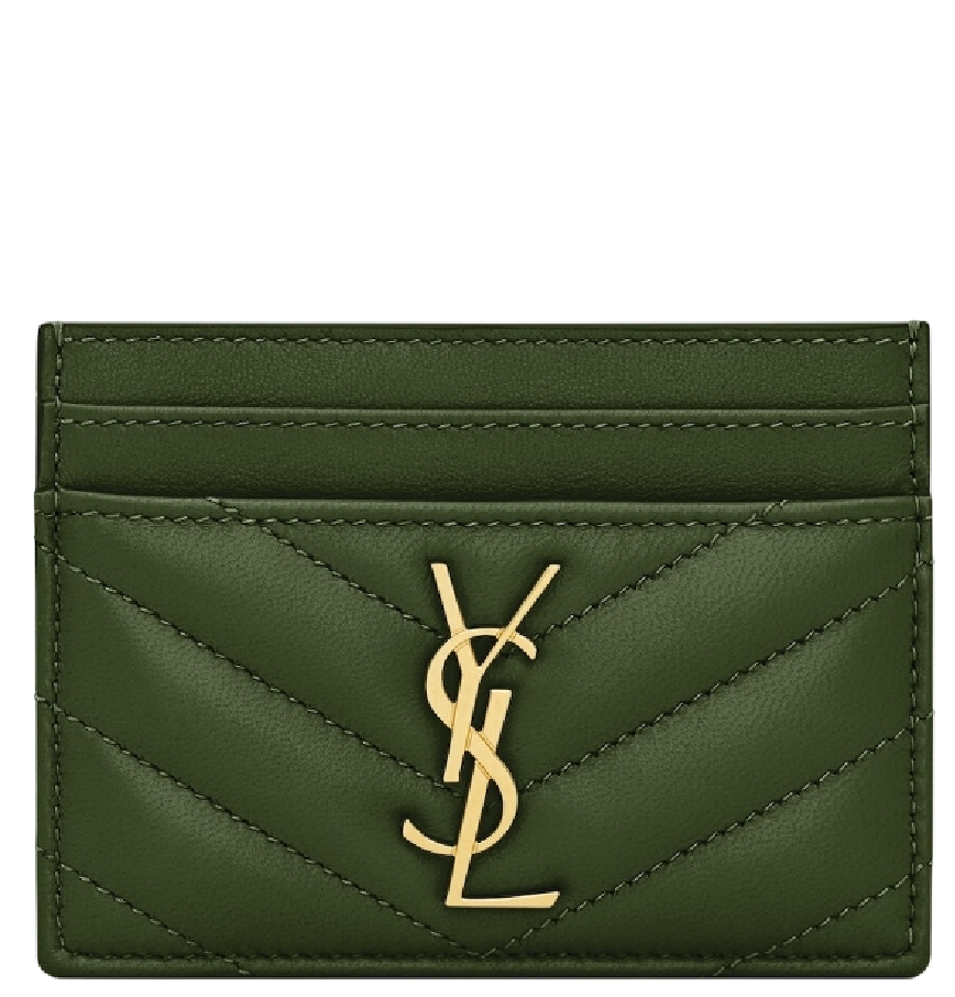  Ví Saint Laurent Cassandre Card Case 'Olive Wood' 