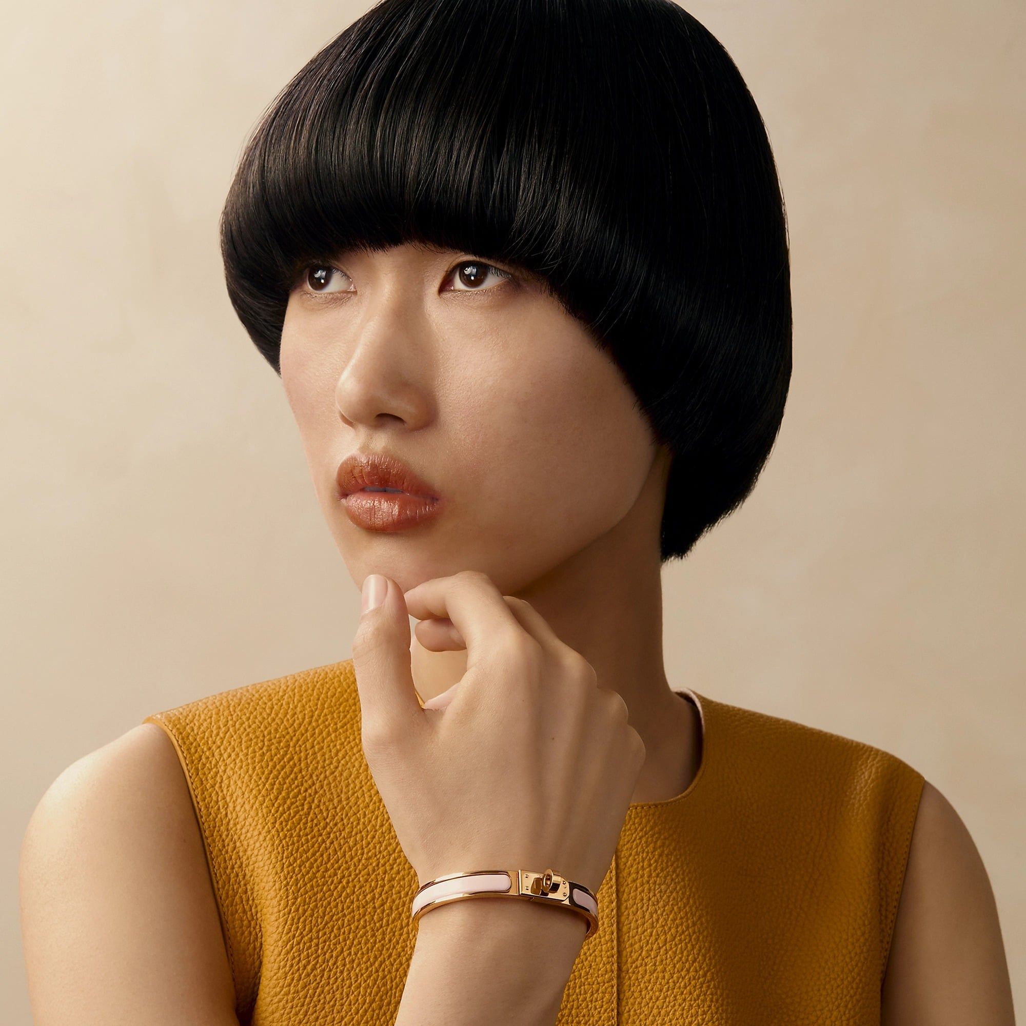  Vòng Tay Nữ Hermes Mini Clic Kelly 'Rose Candeur' 