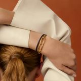  Vòng Tay Nữ Hermes Roulis Double Tour 'Noir Gold' 