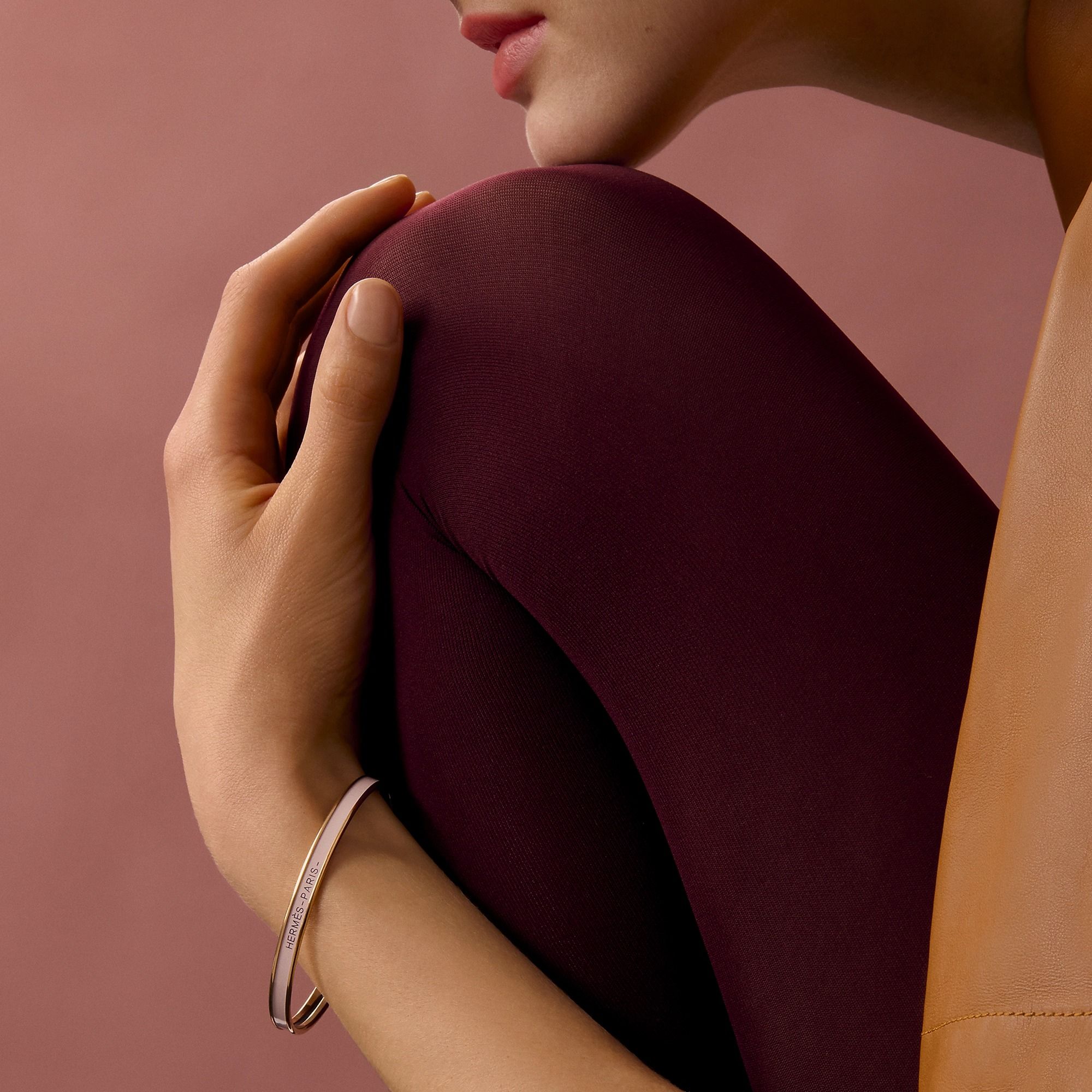  Vòng Tay Nữ Hermes Uni Bangle 'Rose Candeur Gold' 