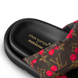  Dép Nữ Louis Vuitton LV x TM Pool Pillow Flat Comfort Mules 'Cherry' 