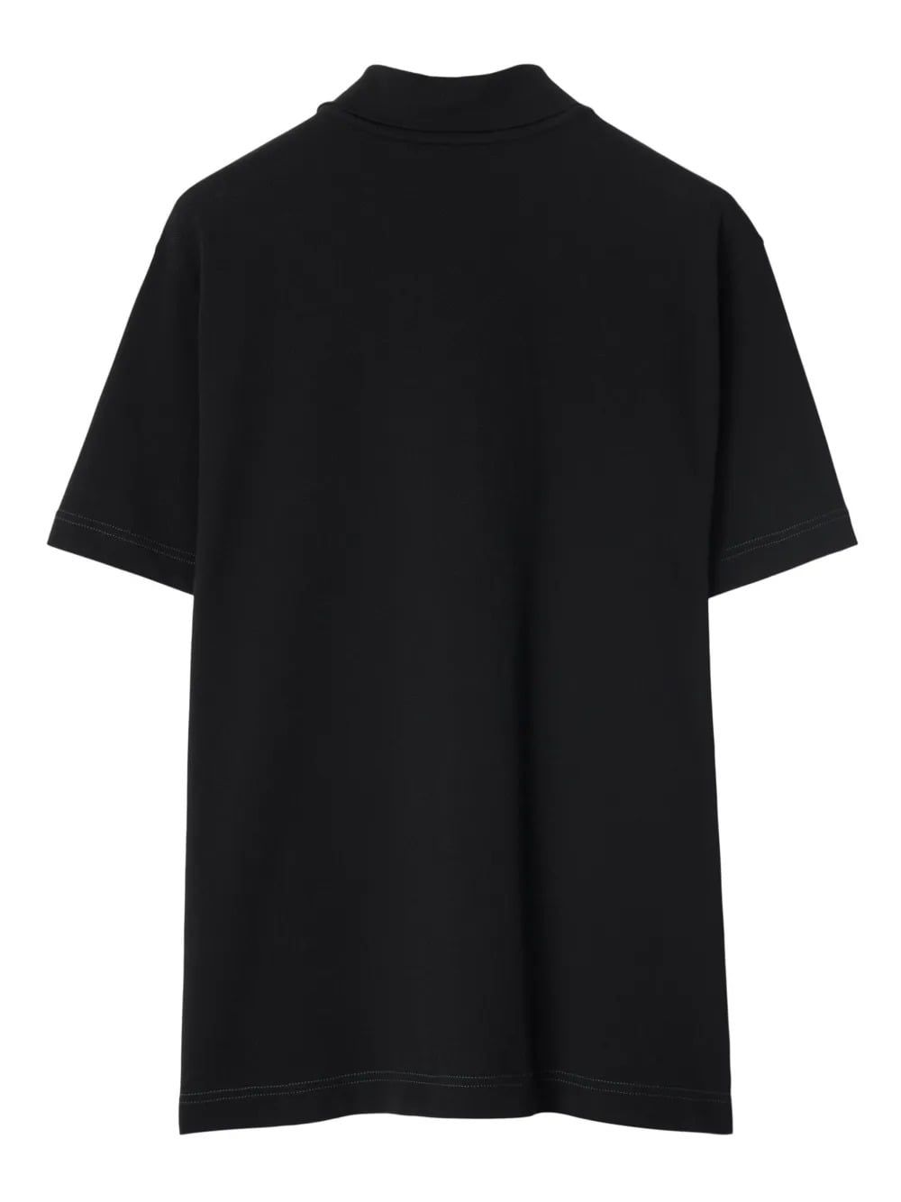  Áo Nam Burberry Logo Embroidered Straight Hem 'Black' 