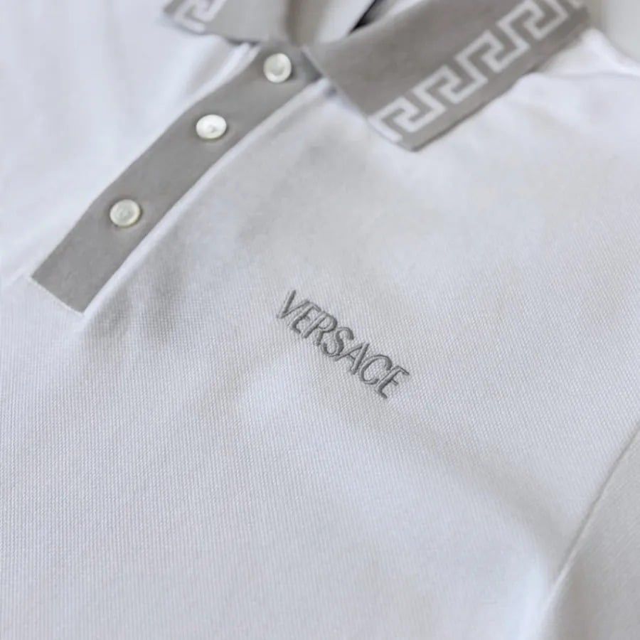  Áo Nam Versace Embroidered Logo 'White' 