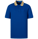  Áo Nam Versace Logo Collar Printed 'Blue' 