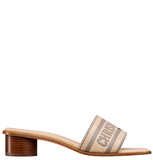  Dép Nữ Dior Dioriviera Dway Heeled Slide 'Beige' 
