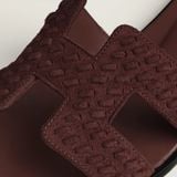  Dép Nữ Hermes Oran Sandal 'Marron Palissandre' 
