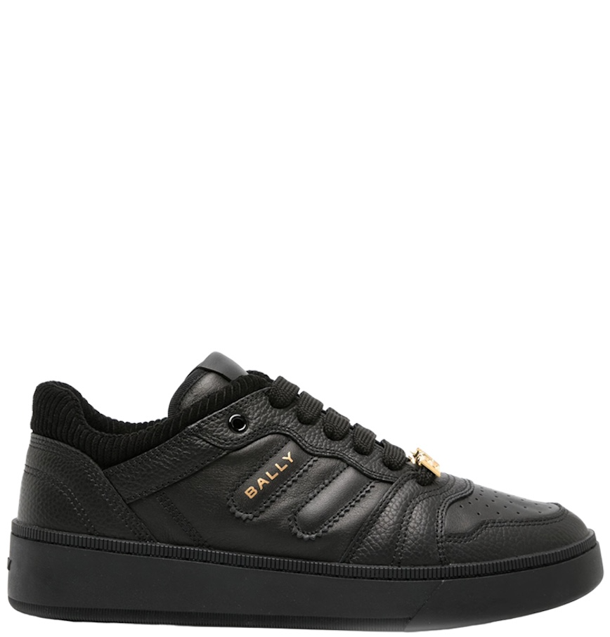  Giày Nam Bally Royalty Grained Leather Sneakers 'Black' 