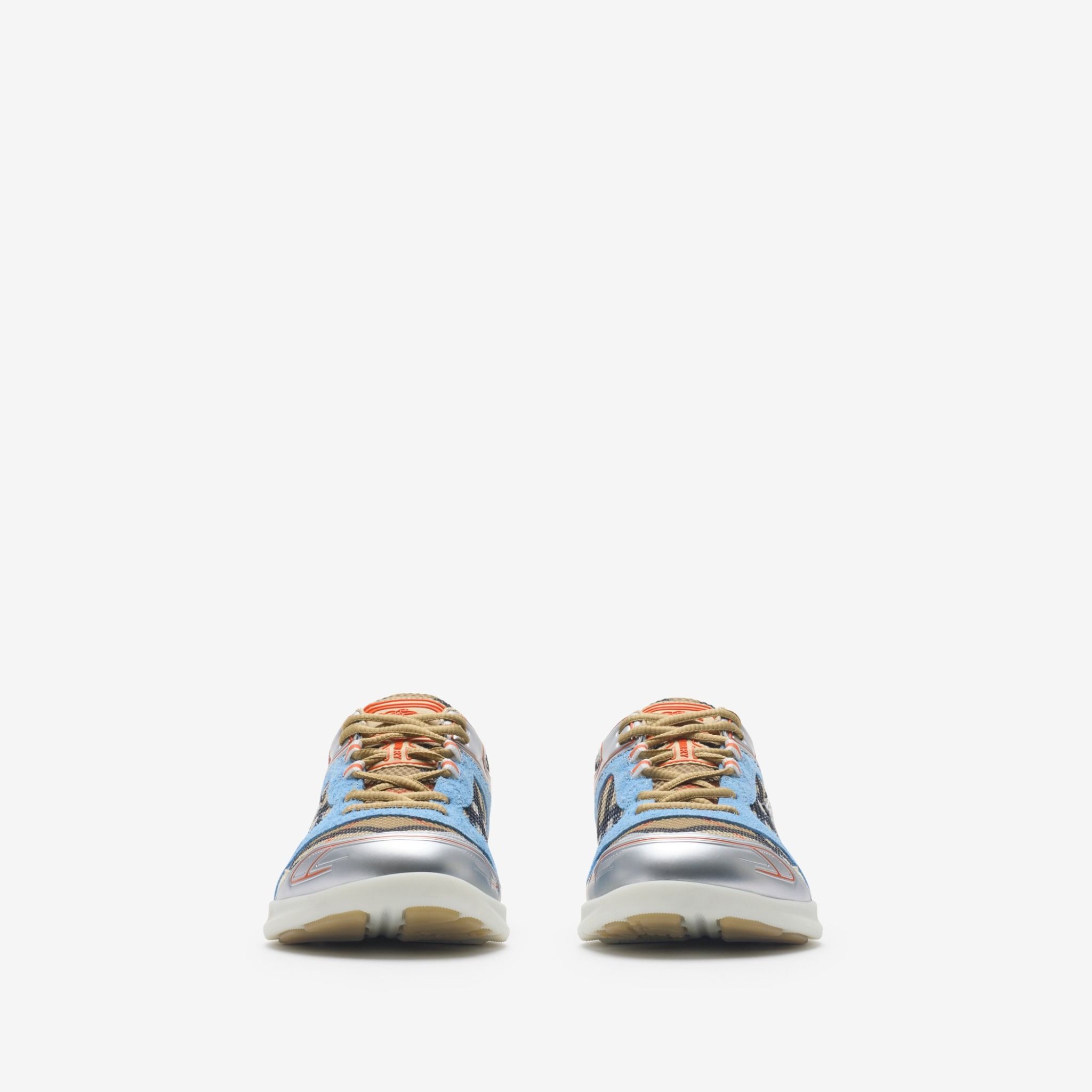  Giày Nam Burberry Check Matrix Sport Sneakers 'Sand' 
