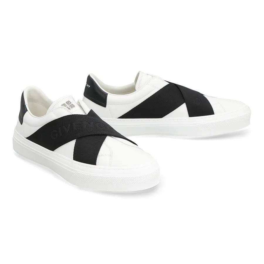  Giày Nam Givenchy Double Webbing Strap 'White' 