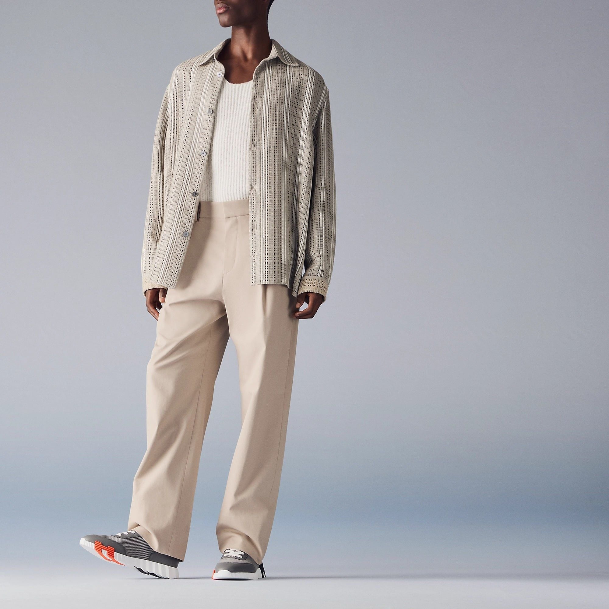  Giày Nam Hermes Bouncing Sneaker 'Gris Osmium' 