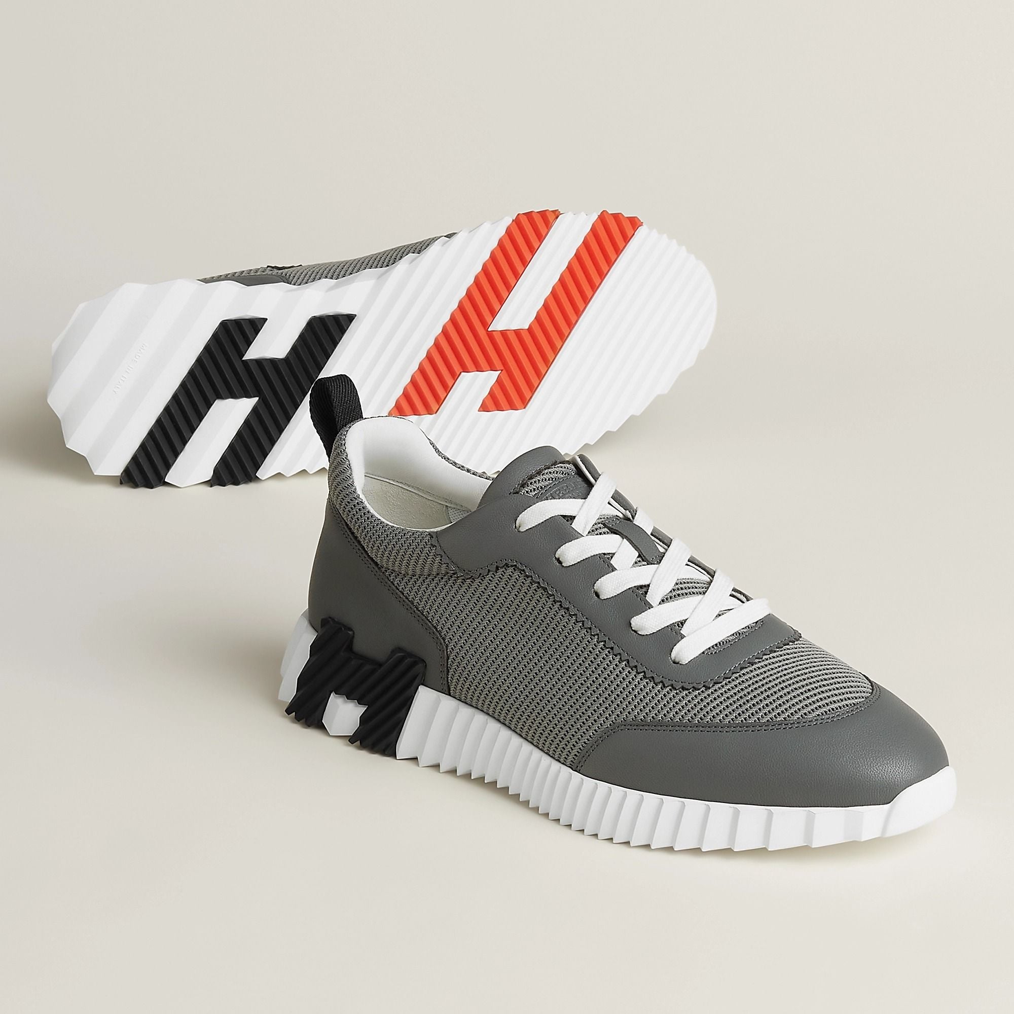  Giày Nam Hermes Bouncing Sneaker 'Gris Osmium' 