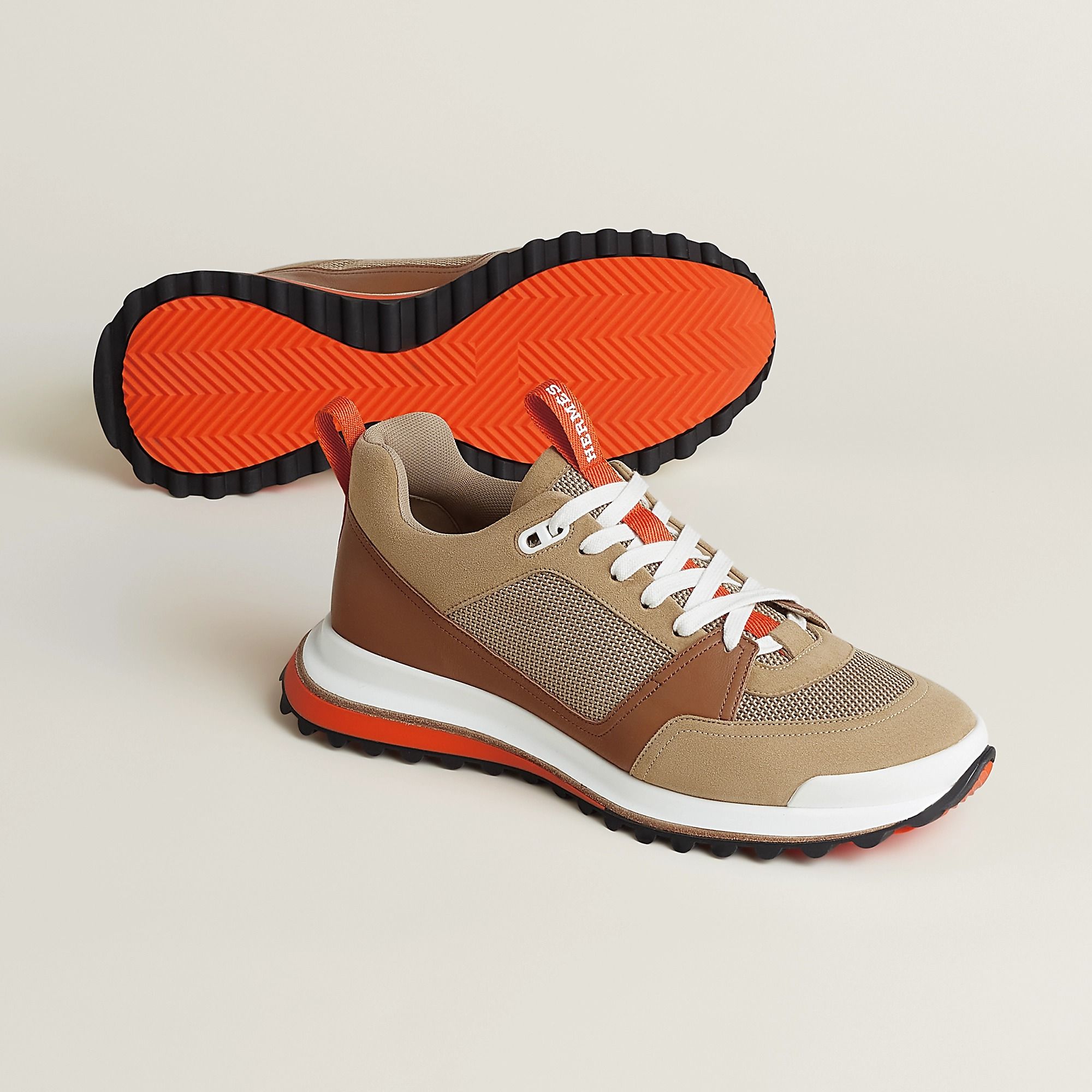  Giày Nam Hermes Leader Sneaker 'Beige Albâtre' 