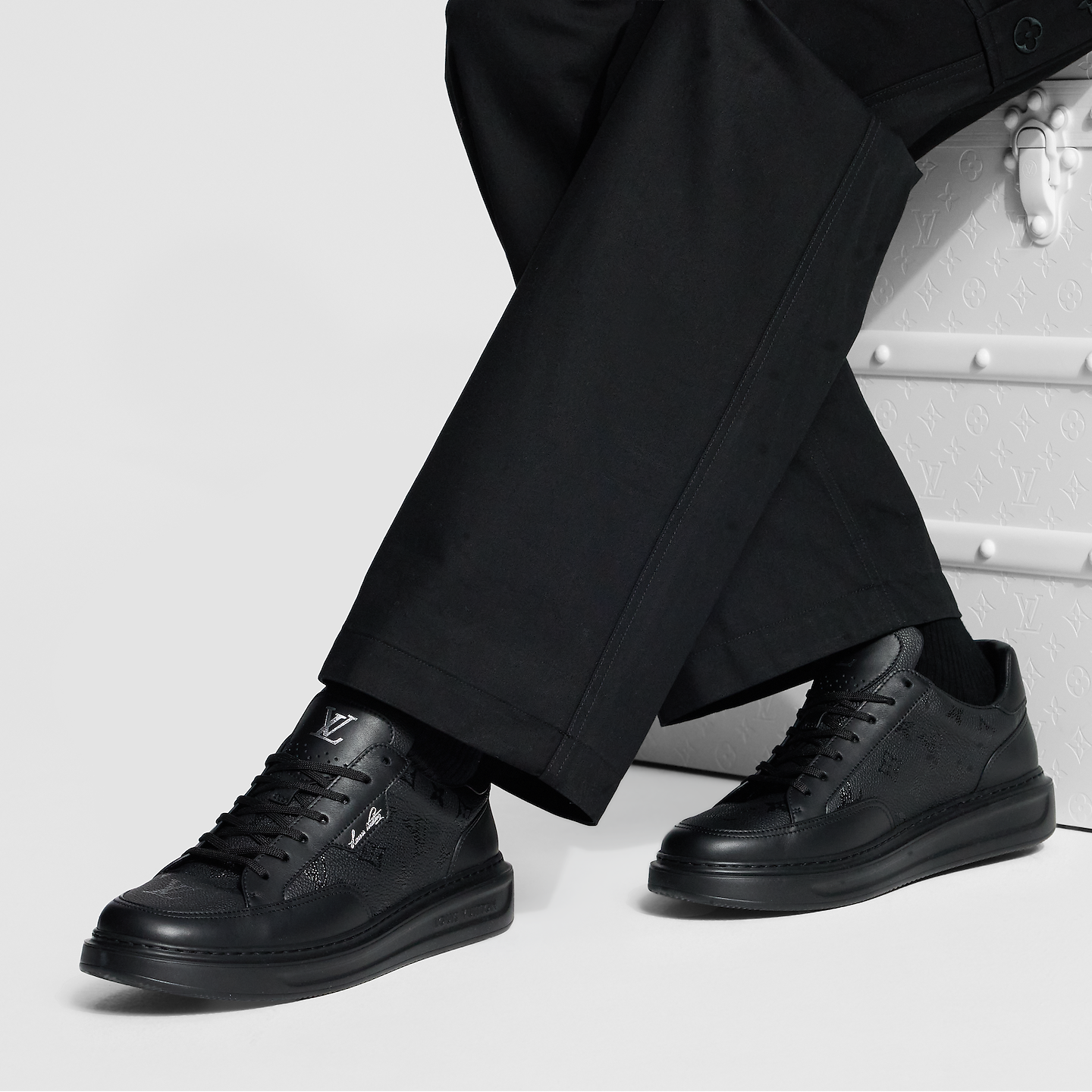  Giày Nam Louis Vuitton Beverly Hills Trainers 'Black' 