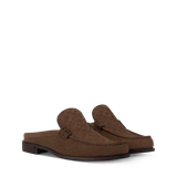  Giày Nam Louis Vuitton Major Open Back Loafers 'Brown' 