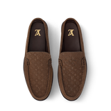  Giày Nam Louis Vuitton Major Open Back Loafers 'Brown' 