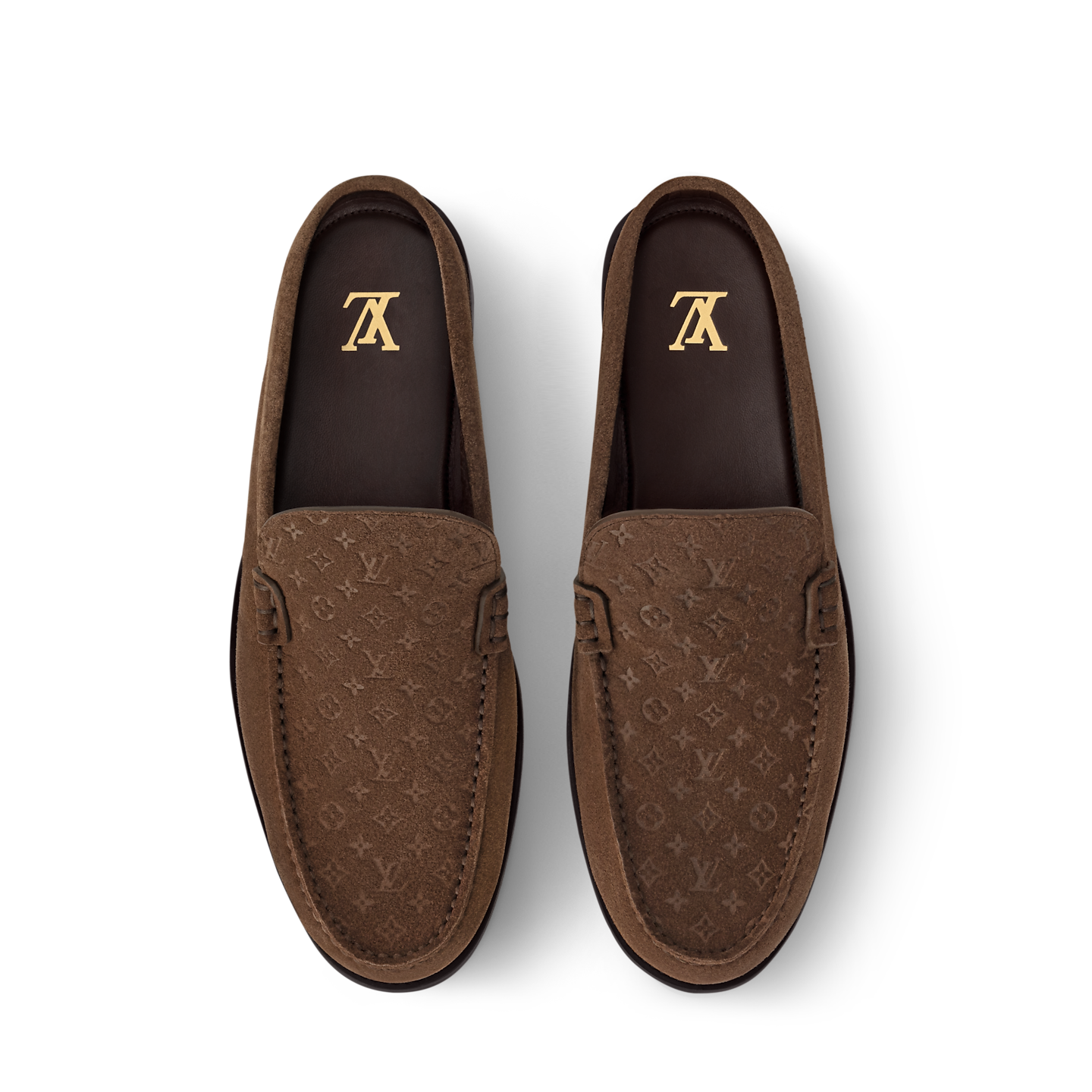  Giày Nam Louis Vuitton Major Open Back Loafers 'Brown' 