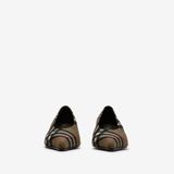  Giày Nữ Burberry Check Cameo Low Pumps 'Brush Brown' 
