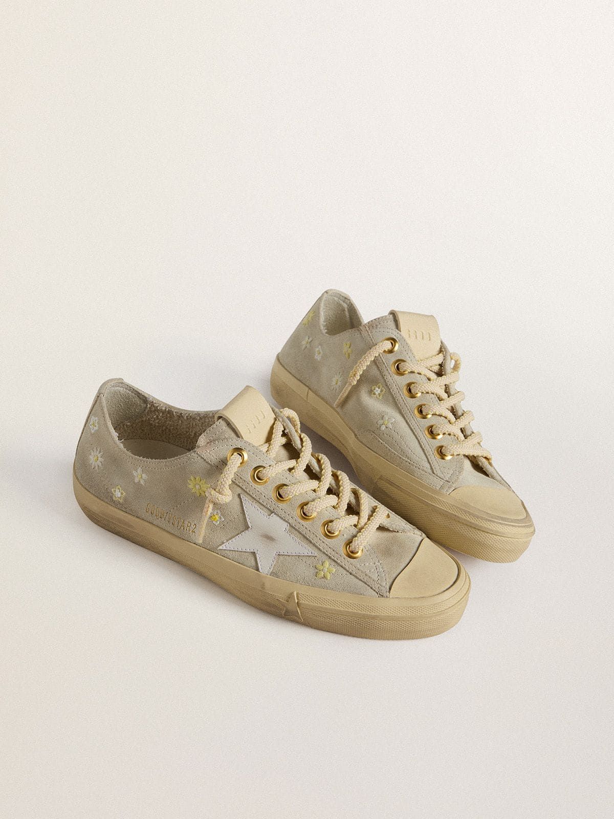  Giày Nữ Golden Goose V-Star 'Ice-gray' 