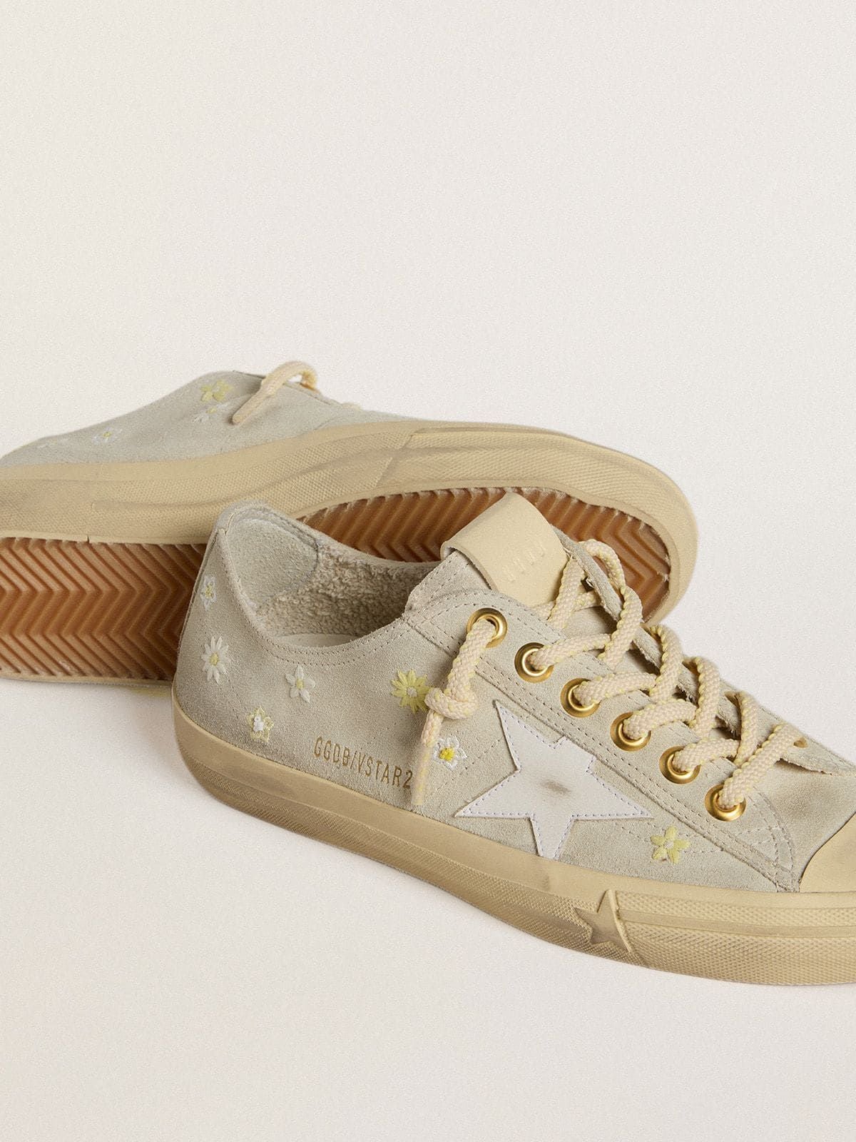  Giày Nữ Golden Goose V-Star 'Ice-gray' 