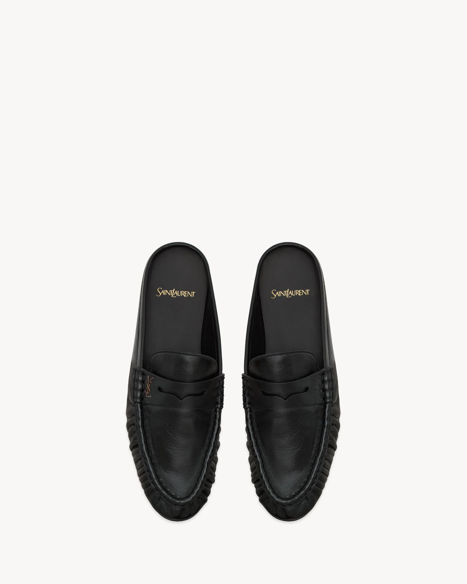  Giày Nữ Saint Laurent Le Loafer Mules 'Black' 