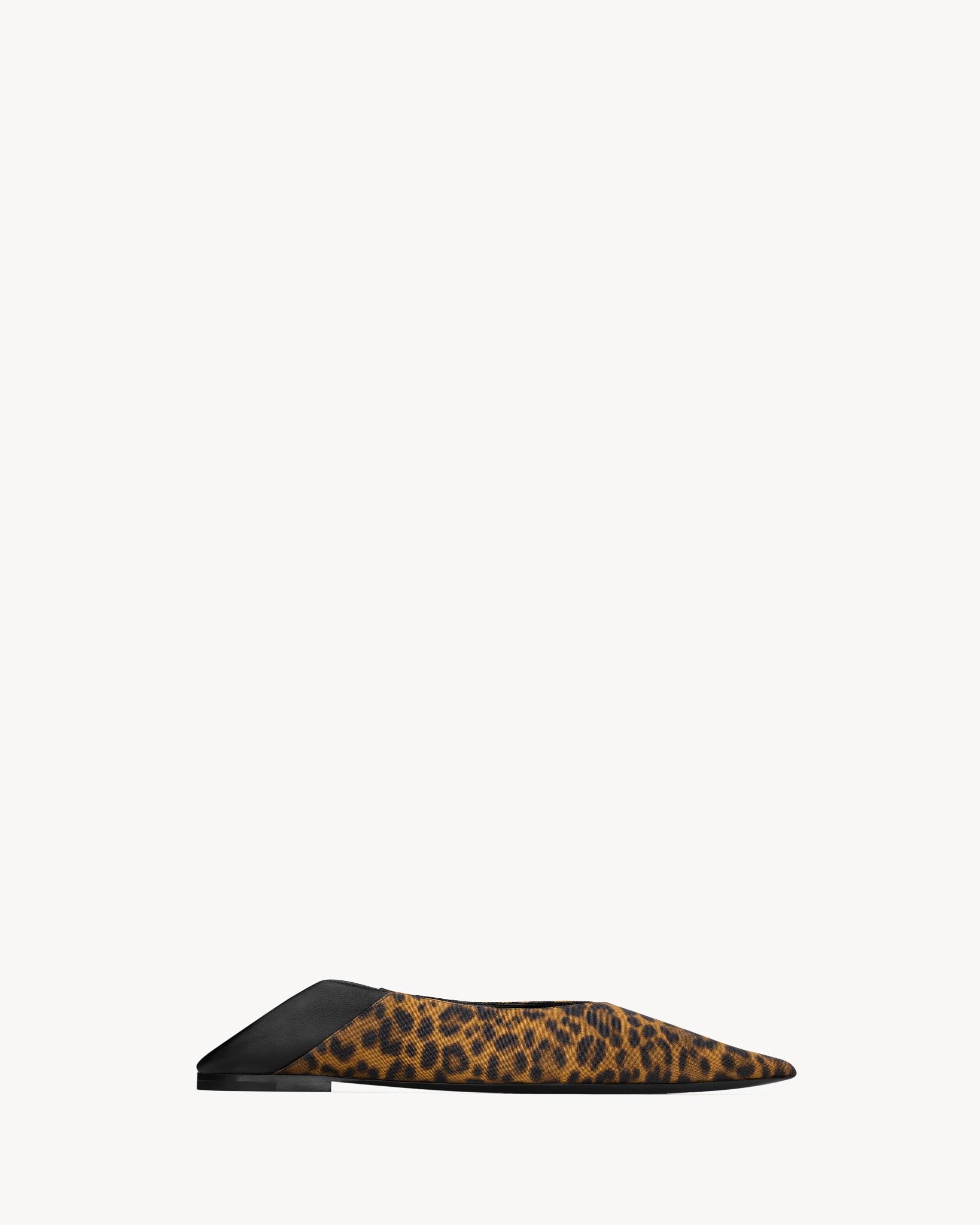  Giày Nữ Saint Laurent Nour Slippers 'Leopard' 