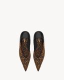  Giày Nữ Saint Laurent Nour Slippers 'Leopard' 