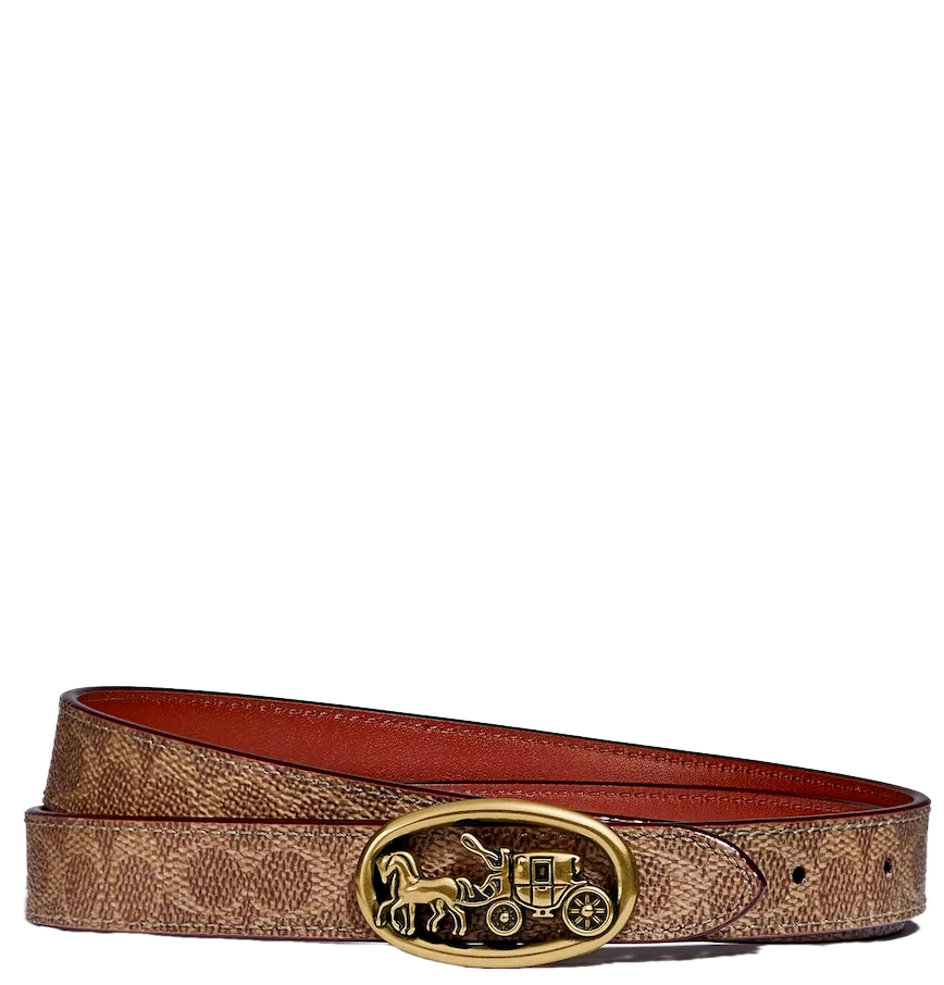  Thắt Lưng Coach Horse Medallion Buckle Belt 'Brown' 