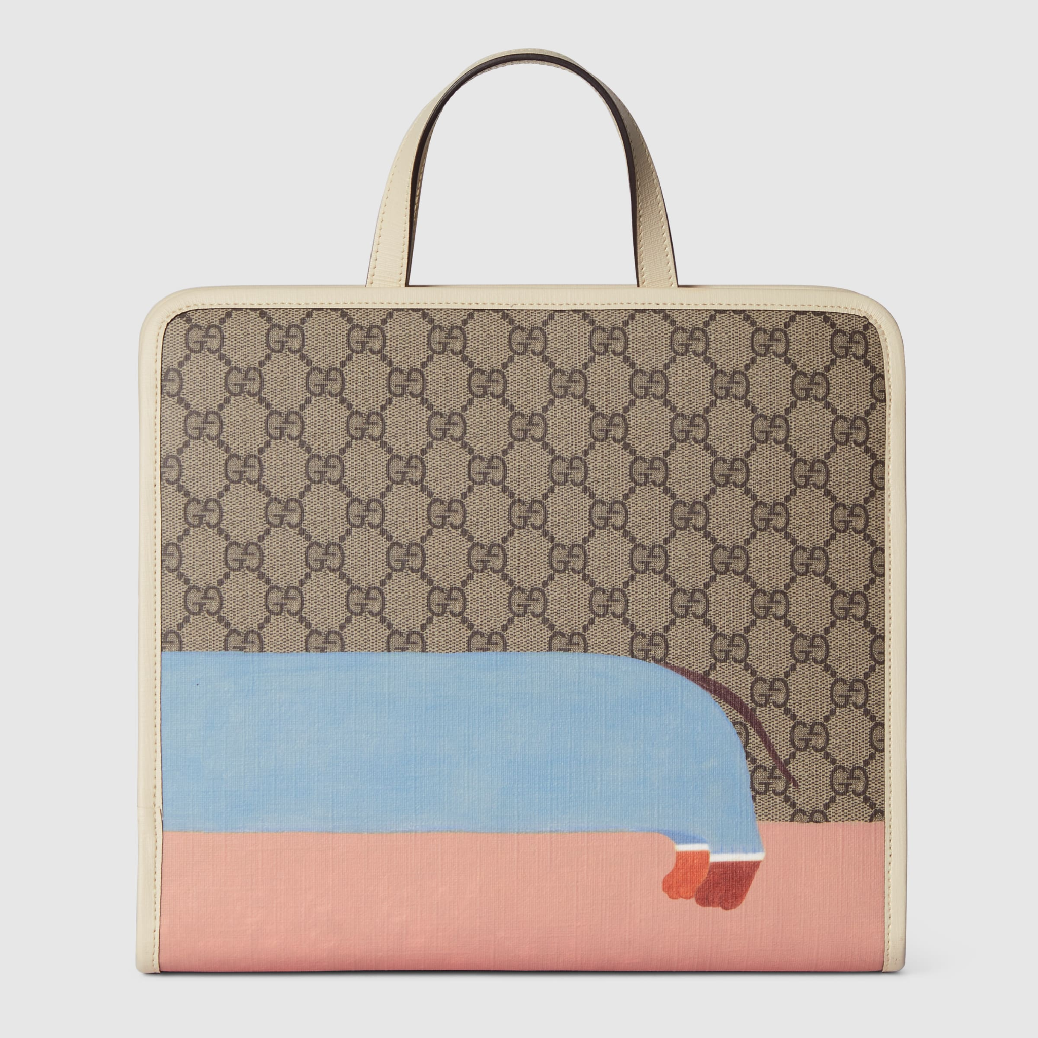  Túi Gucci Dog Print Tote 'Beige Dark Brown' 