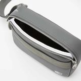  Túi Lacoste Leather Printed Messenger Bag 'Gray' 