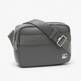  Túi Lacoste Leather Printed Messenger Bag 'Gray' 