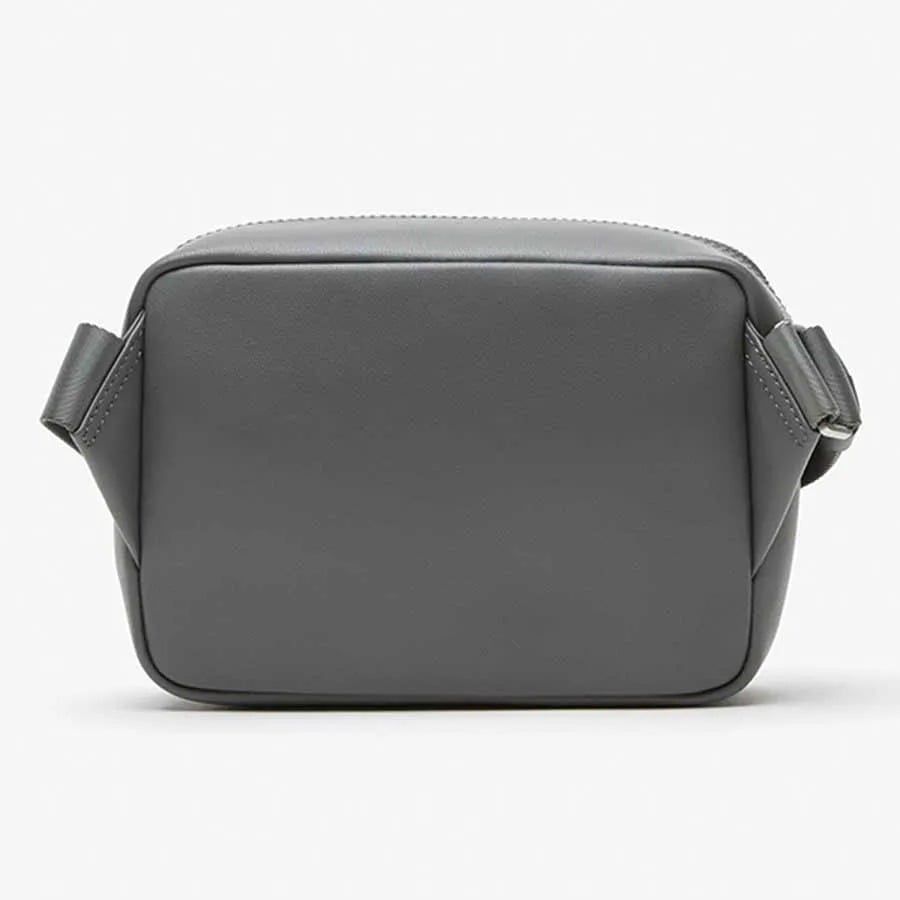  Túi Lacoste Leather Printed Messenger Bag 'Gray' 